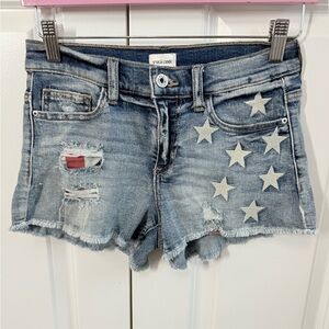 Star Denim Stripe Pocket Denim Shorts - Small
